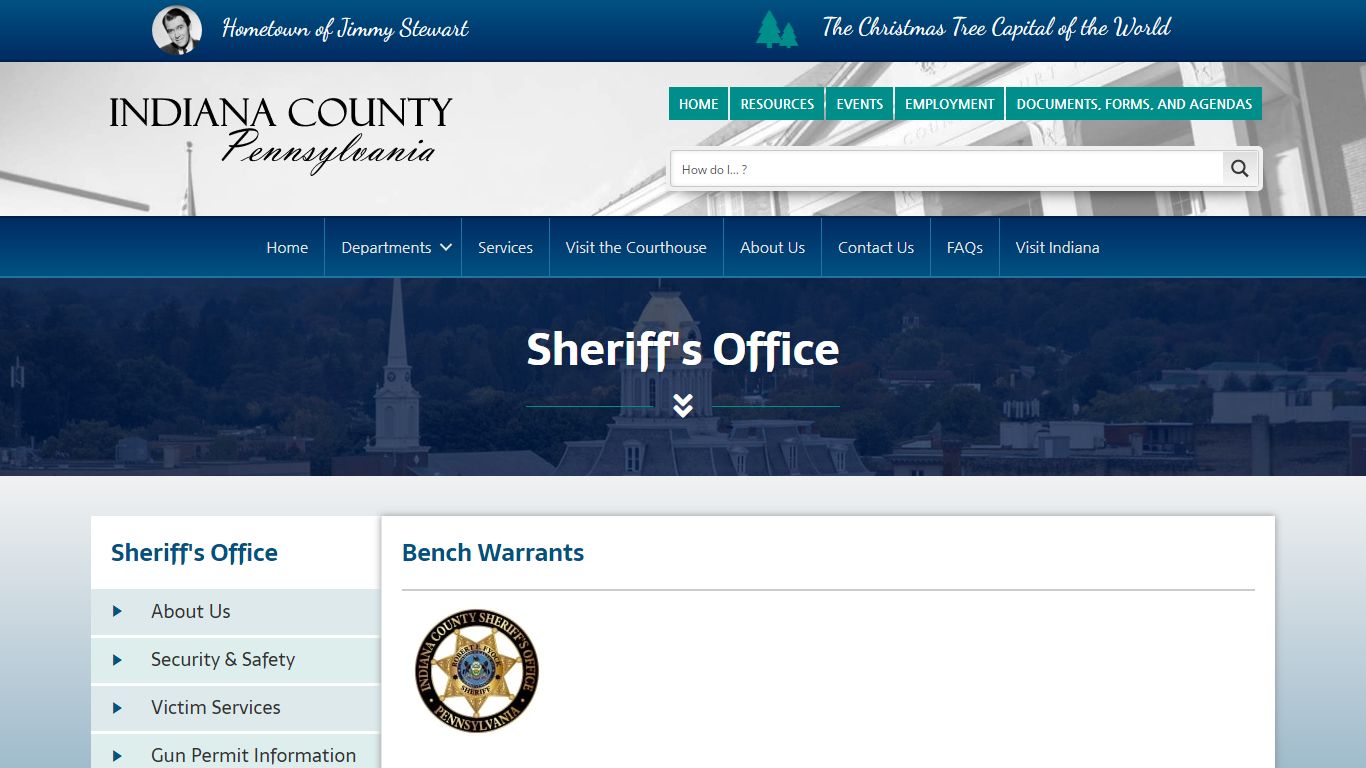 Bench Warrants | Sherriff's Office | Indiana County Pennsylvania